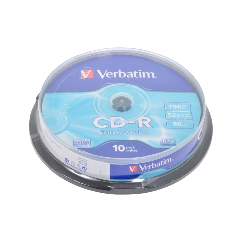 Оптичні диски Verbatim CD-R 700Mb 52x Spindle 10шт Extra (43437)